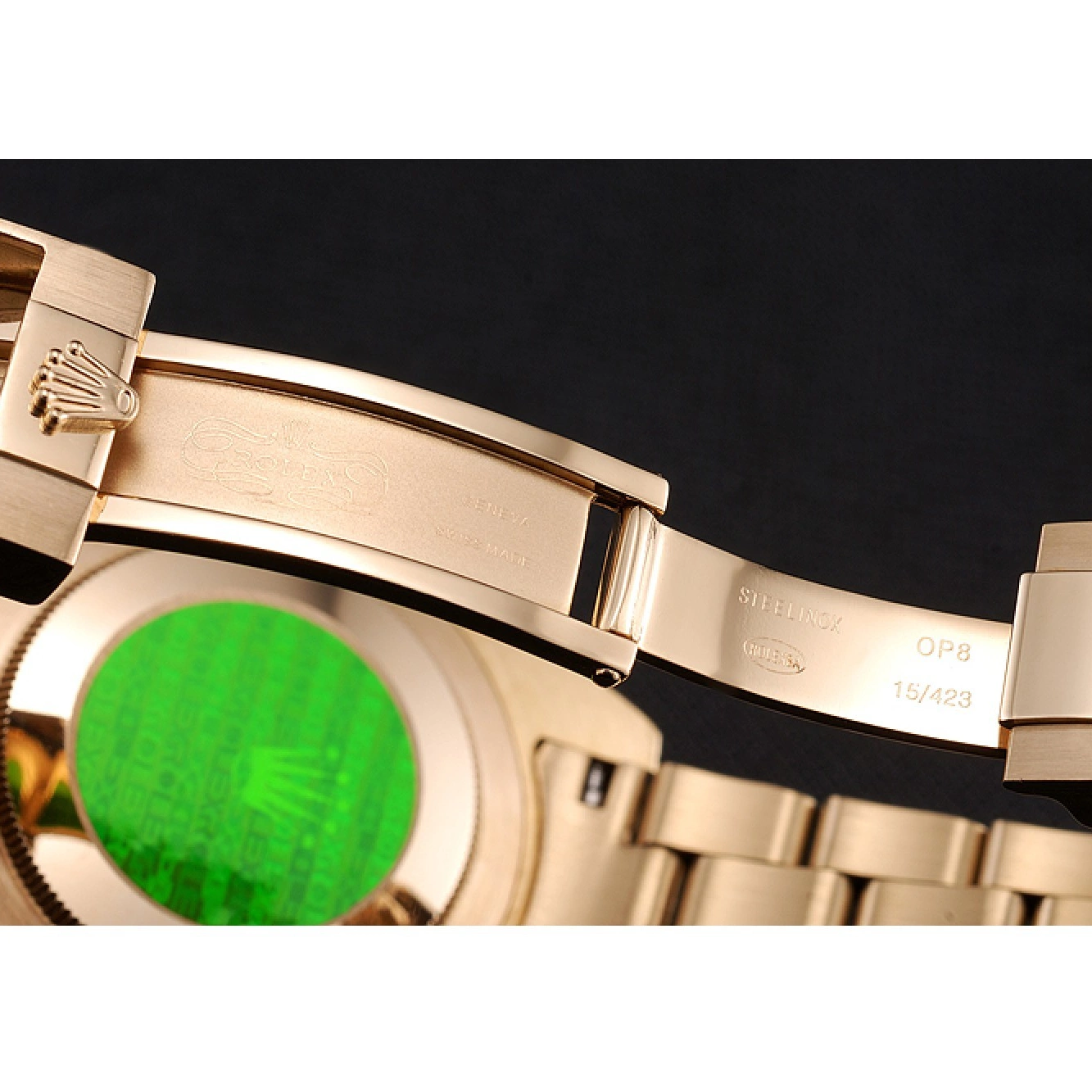 Best AAA Replica Sites Bracelet Dial Case Diamond Rolex Gold With Black Yellow Markings Gold Bezel And Submariner Swiss 0717
